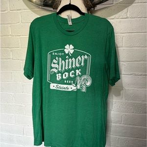 Shiner bock beer Saint Patrick day shirt XL